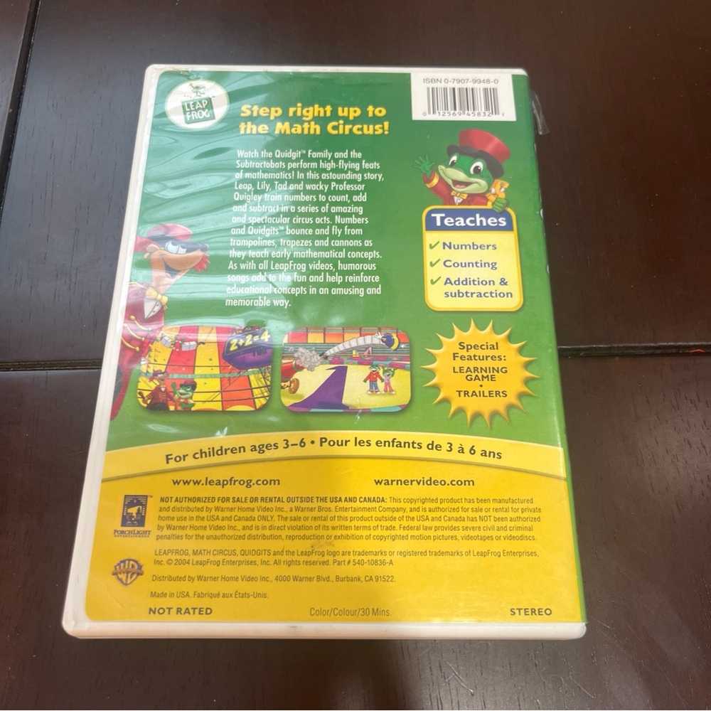 LeapFrog Math Circus DVD - Picture 2 of 5